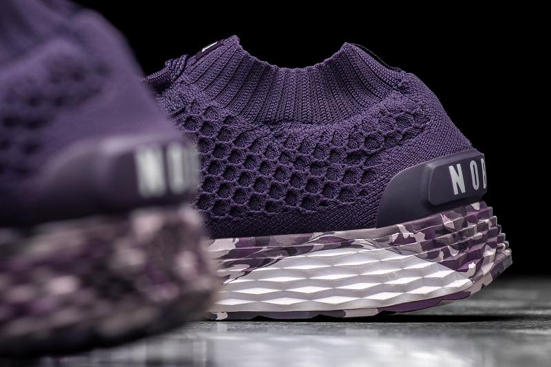 Women's Nobull Wild Wisteria Knit Running Shoes Dark / Purple | SG I2735L